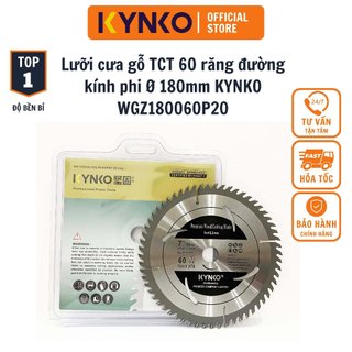 Lưỡi cưa gỗ tct 60 răng đường kính phi ø 180mm kynko wgz180060p20