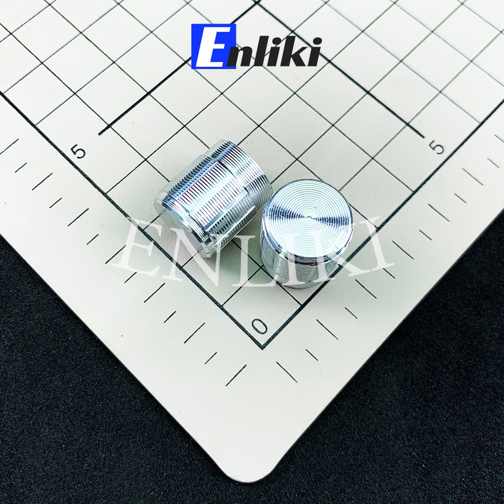 Núm triết áp kim loại bạc 15mm