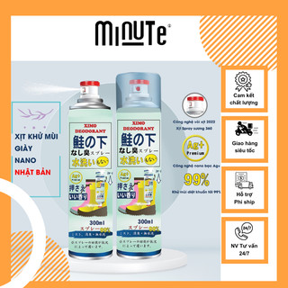  Bình xịt khử mùi hôi giày, khử mùi hôi chân XIMO 300ml ngăn mồ hôi công nghệ bạc AG + khử khuẩn
