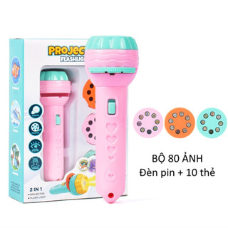 Đồ chơi đèn pin chiếu hình cho bé Fysoline hình động vật nhiều chủ đề đáng yêu