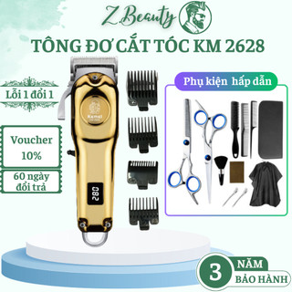 Tông Đơ Cắt Tóc Chuyên Nghiệp, Tông Đơ Cắt Tóc Cao Cấp Kemei 2628, Tăng Đơ Cắt Tóc Thân Nhôm Nguyên Khối Hàng Chính Hãng