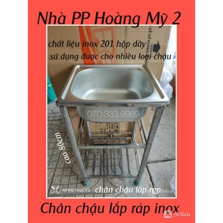 Chân chậu bồn rửa chén inox Lắp Ráp tiện lợi, nhiều kích thước khác nhau