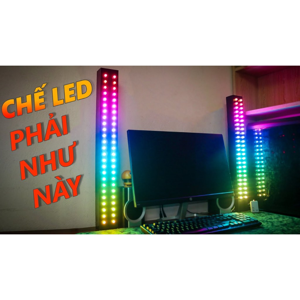 Bộ Nháy Theo Nhạc 2 CỘT 100 LED Full V2024 - LED trang trí FULL color