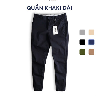 Quần kaki dài nam GRAYHOMME dáng Slim Fit, dáng ôm, chất liệu co giãn dáng âu (BK124)