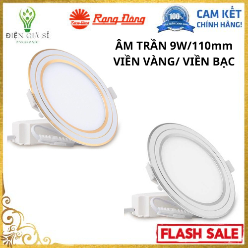 Đèn Âm Trần 9W/110mm(PT05 9W/110) Sáng Trắng 6500k, Chính Hãng Rạng Đông