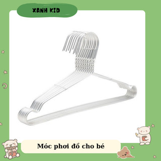 Combo 10 mắc quần áo phơi đồ trẻ em 10 Móc treo quần áo phơi đồ em bé