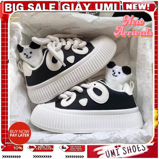 Giày thể thao nữ TIM SẦN cao 5cm màu trắng mềm bata mới hot phong cách retro ulzzang đẹp cá tính thời trang _ GIÀY UMI