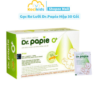 Gạc Rơ Lưỡi Dr.Papie Cho Bé Từ Sơ Sinh và Trên 1 Tuổi Hộp 30 gói
