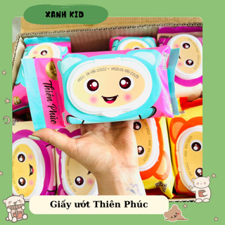 Khăn ướt bony thiên phúc cho bé không mùi, bịch 100 tờ khăn giấy ướt bonny
