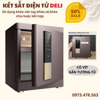 (Chống Cháy) Két sắt điện tử thông minh kèm khóa vân tay,có chế độ đóng cửa tự động và nhắc nhở bằng giọng nói
