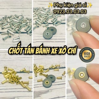 Chốt tán rỗng bánh xe xỏ chỉ Zippo, chất liệu đồng và mạ crom