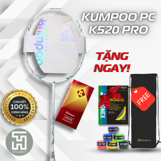 Vợt cầu lông kumpoo k520 pro chính hãng 100% sợi carbon siêu nhẹ căng max 12.7 kg,tặng ngay cước bg65, cuốn cán, bao vợt