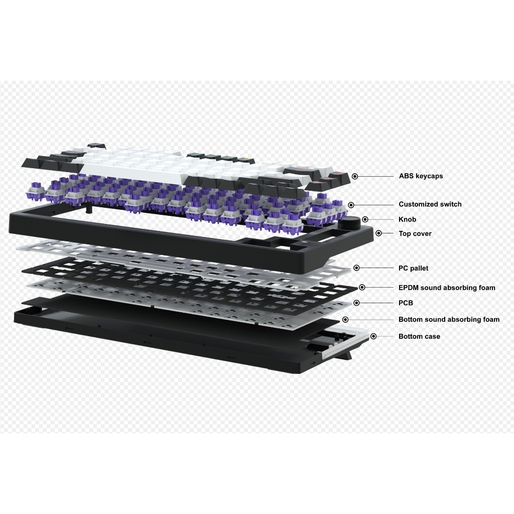 Bàn phím cơ DareU EK75 White / Black ( Switch Dream ,FireFly) | BigBuy360 - bigbuy360.vn