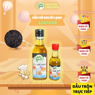 Dầu Mè Đen ECOFOOD, Dầu Ăn Dặm Cho Bé Từ 6 Tháng Tuổi,Giúp Bé Tiêu Hoá Tốt, Hệ Xương Chắc Khoẻ, Đảm Bảo VSATTP