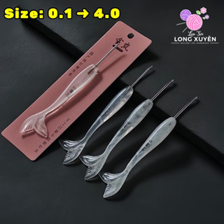 [SẴN] Kim móc len Jinlan đuôi cá trắng
