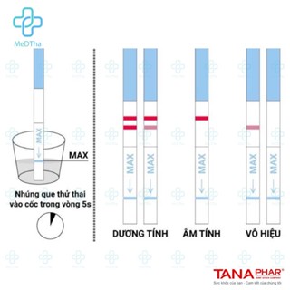 Que Thử Thai Amestick TANAPHAR Dụng Cụ Phát Hiện Thai Sớm 2 Vạch Chính Xác