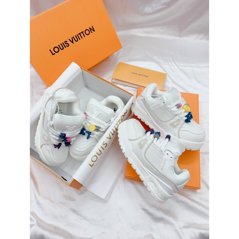 Giày sneaker LV. Trainer trắng đế cao ( giá chưa kèm box bảo vệ )