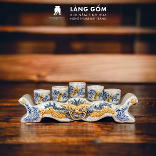 Chén kỷ để bàn thờ bán lẻ - bộ thờ cúng, đồ thờ men rạn đắp nổi - gốm sứ bát tràng - làng gốm