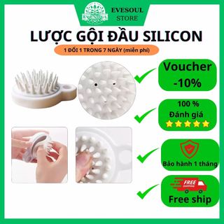 Lược gội đầu silicon mát xa da đầu, lược massage đầu, dụng cụ massage MIni tiện lợi giảm rụng tóc giúp thư giãn đầu