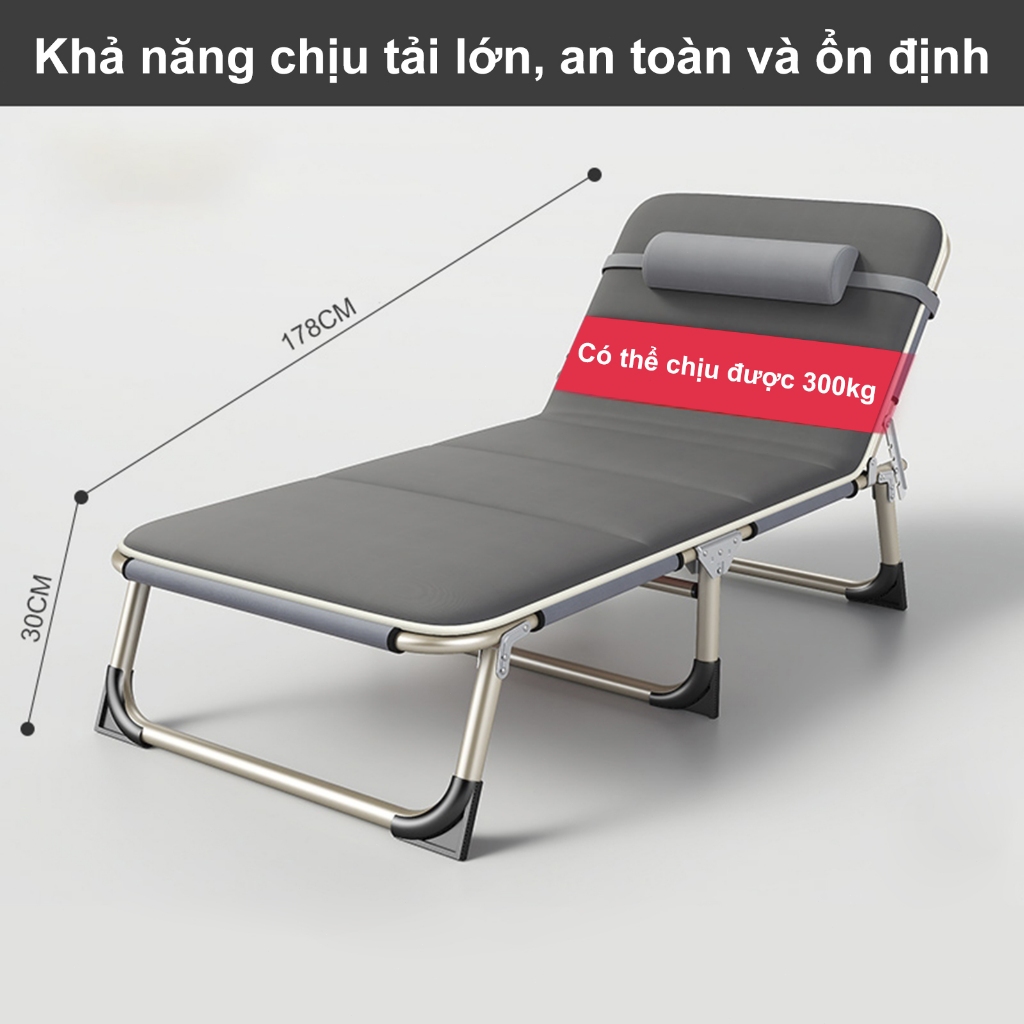 SUNNY BIERE Giường xếp gấp gọn Một người Gấp Ghế thư giãn để cắm trại Văn phòng Nghỉ trưa Khẩn cấp Ngoài trời | BigBuy360 - bigbuy360.vn