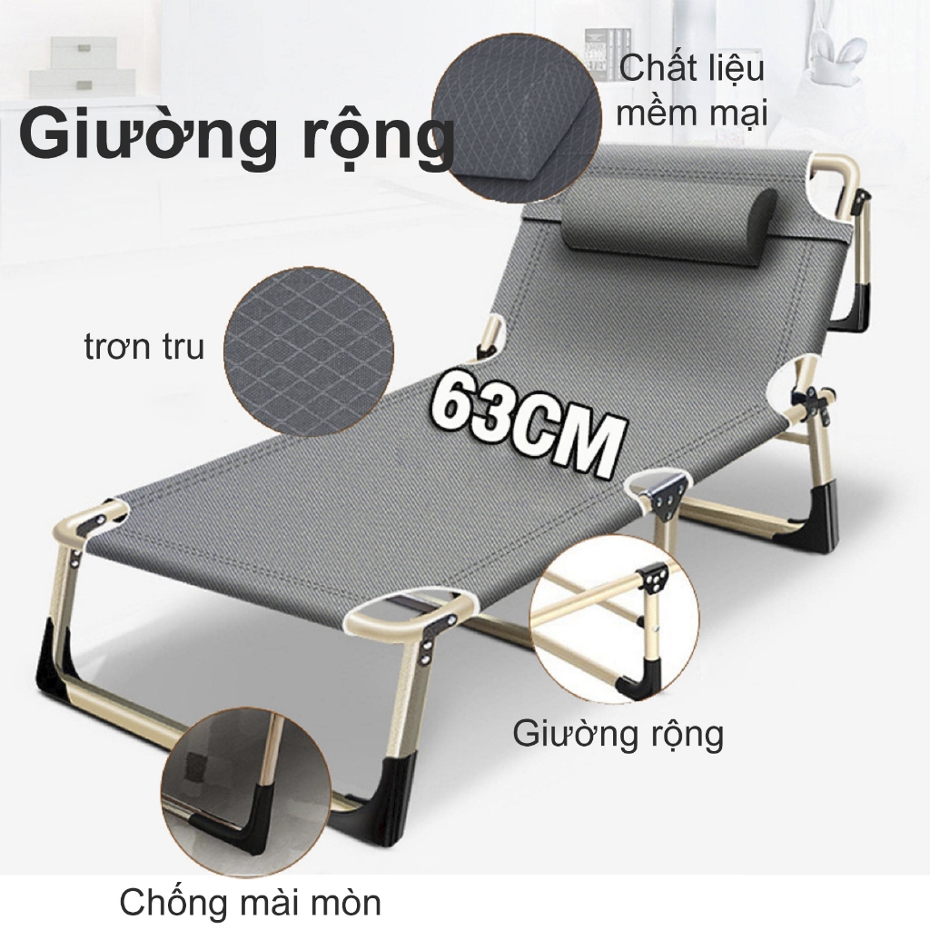 SUNNY BIERE Giường xếp gấp gọn Một người Gấp Ghế thư giãn để cắm trại Văn phòng Nghỉ trưa Khẩn cấp Ngoài trời | BigBuy360 - bigbuy360.vn