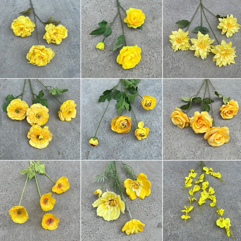 BST Cành Hoa Vàng, Hoa Trang Trí Handmade Decor Trang Trí Phòng Tiệc Cưới