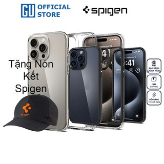 Ốp lưng spigen ultra hybrid crystal dành cho iphone 15 pro/ 15 pro max mỏng nhẹ bảo vệ an toàn cho điện thoại