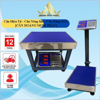 Cân điện tử 100kg 150kg 200kg 300kg 60kg CÂN HOÀNG MINH PHÁT. Mâm cân INOX. Phím tiếng việt