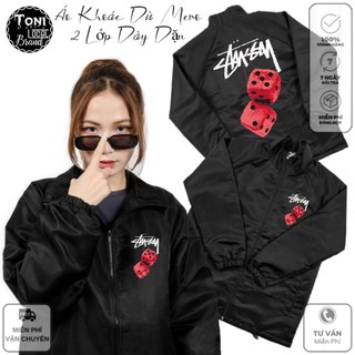 Áo Khoác Dù STUSSY Xí Ngầu Đỏ Local Brand Jacket Mero 2 lớp dày form rộng Unisex cổ bẻ (D7010L - Kèm Video Ảnh Thật)