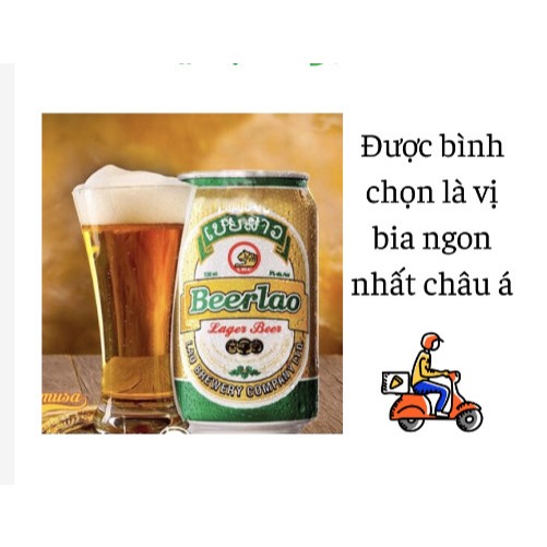 [Ship Hoả Tốc] Bia Lào( Màu Vàng) Premium Lager Lon 330ml