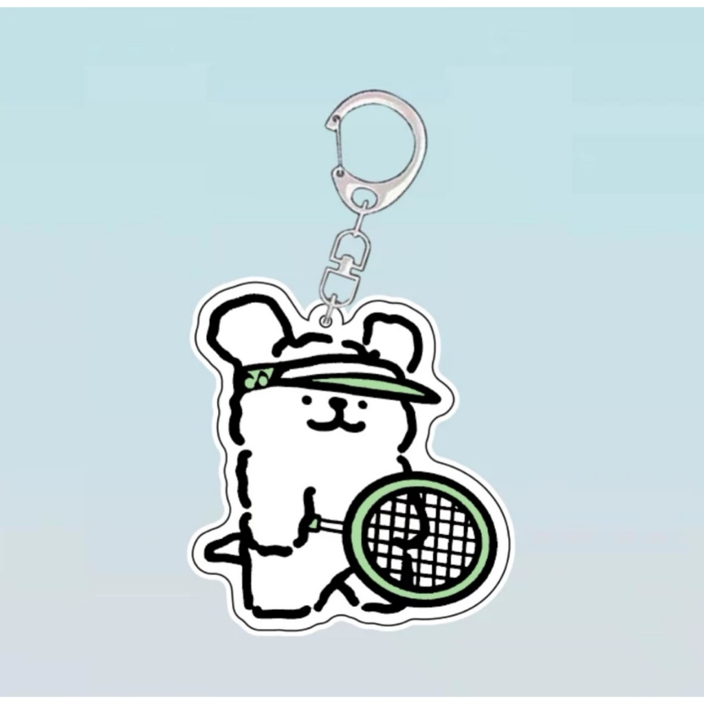 Móc khóa cầu lông hình mèo con chơi cầu cưc kì dễ thương , siêu cute