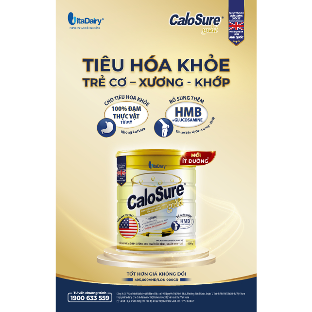 Sữa CaloSure Gold 900g (cho người cao tuổi)