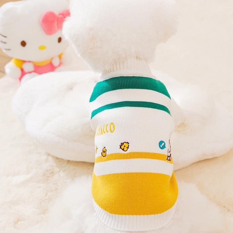 Áo Len Cardigan Hoạt Hình Dễ Thương Cho Chó Mèo Mặc Ấm Áp Quần Áo Cho Thú Cưng Cao Cấp Hàn Quốc Hiha Pets.