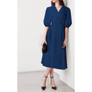 AnDi.vnxk Đầm hoa cổ vest hoa cài I
