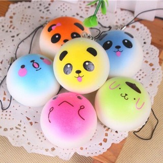 Móc khoá squishy bánh bao mini siêu thơm L12