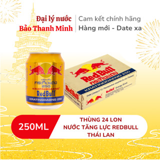 [HÀNG CHUẨN THÁI LAN] Nước tăng lực Bò Cụng RedBull Thái Lan 250ml (Thùng 24 lon) (Date xa)
