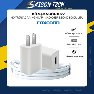 Combo Bộ Sạc 5W 5V-1A Cao Cấp Chuẩn Dòng Dùng Cho Điện Thoại, Tai Nghe Bluetooth AP Ngăn Chai Pin