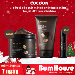 Special combo tẩy da chết cà phê đắk lắk cocoon tặng tẩy da chết môi cà phê đắk lắk 5g