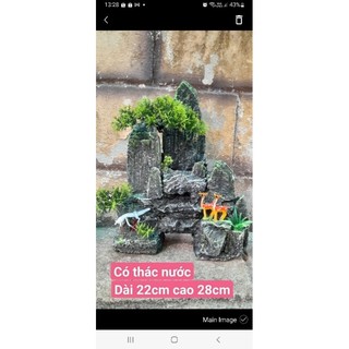 hòn non bộ mini có thác nước