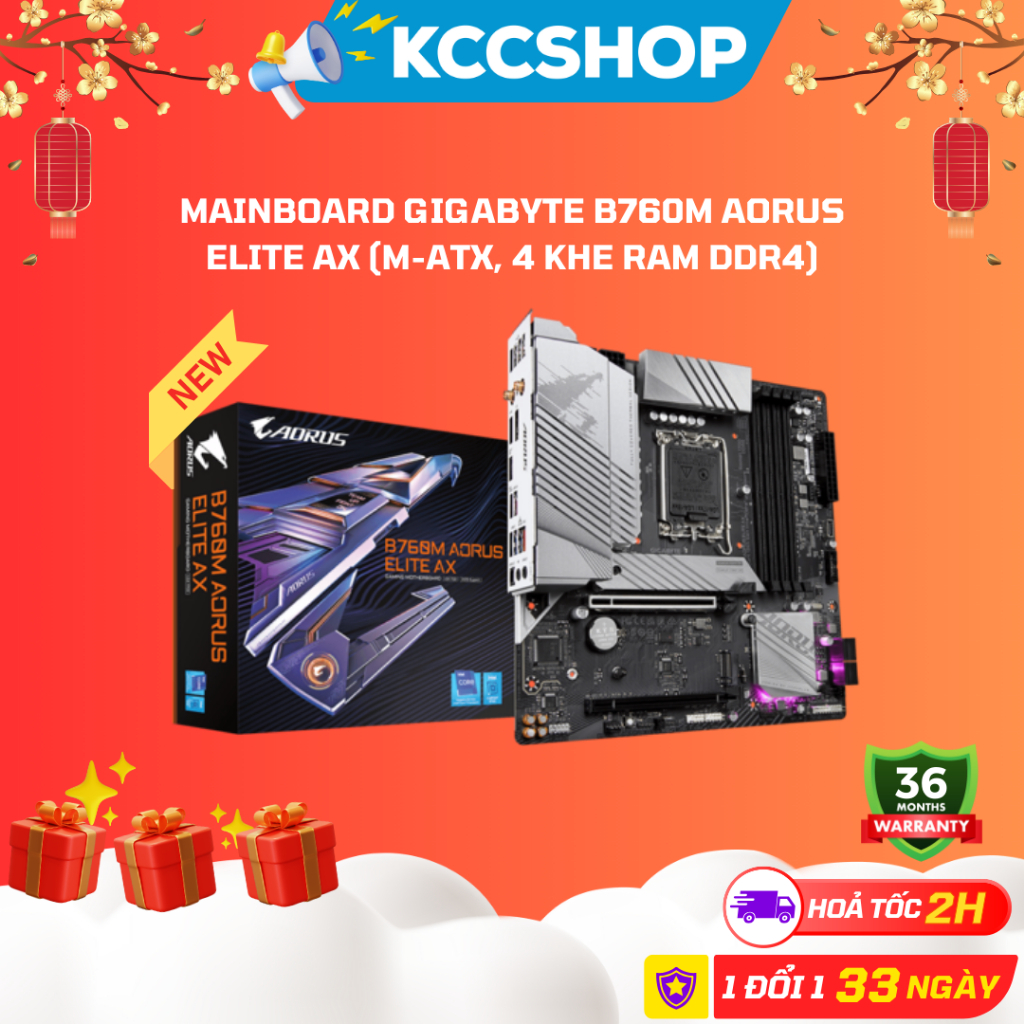 Mainboard GIGABYTE B760M AORUS ELITE AX DDR4