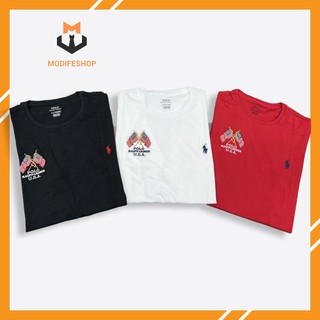 Áo thun nam Polo Ralph Lauren thêu hình lá cờ T-Shirt Usa Crossed Flags - Modife Shop