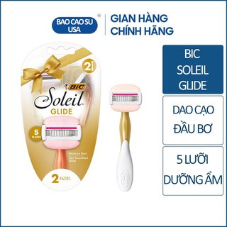 Dao cạo đầu bơ Bic Soleil Glide 5 lưỡi chuyên dành cho phái nữ - Nhập Mỹ