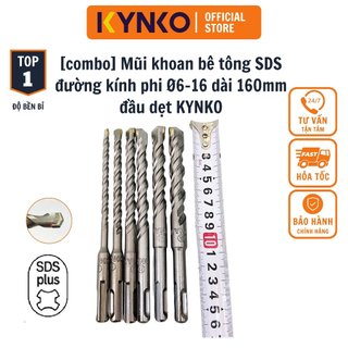Mũi khoan bê tông sds đường kính phi ø6-16 dài 160mm đầu dẹt kynko