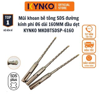 Mũi khoan bê tông sds đường kính phi ø6 dài 160mm đầu dẹt kynko mkdbtsdsp-6160