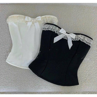 Áo ống phối nơ xinh 🎀🎀🎀1y Áo cúp ngực phối ren cột nơ nữ , Áo kiểu ống nữ có mút ngực chất borip ôm body tôn dángo