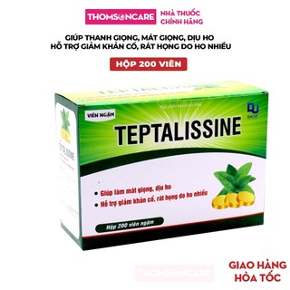 Viên ngậm ho bạc hà Teptalissine Đại Uy- Giúp làm mát họng, giảm ho có đờm, khản tiếng và rát họng do ho nhiều