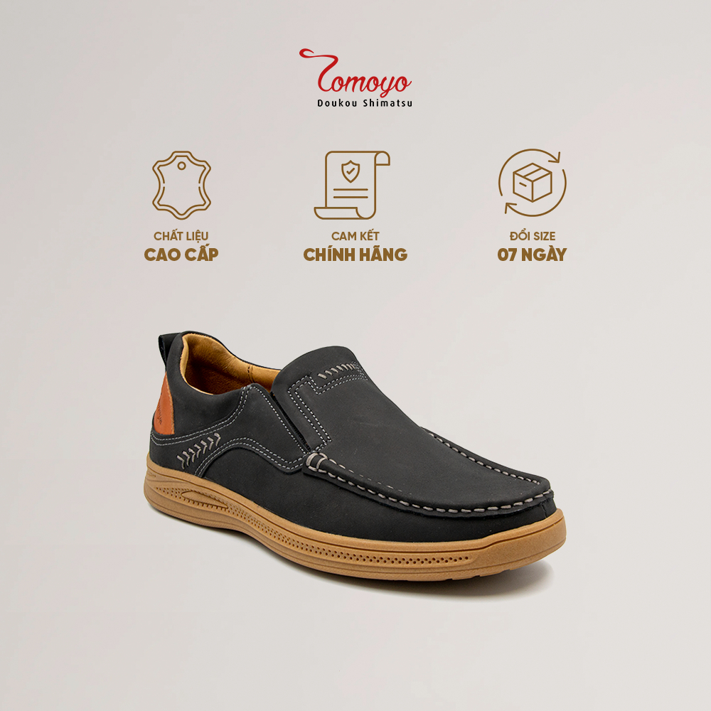 Giày Lười Nam Da Nubuck Cao Cấp Tomoyo TMN23401