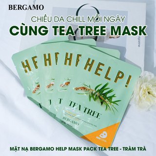 Mặt nạ Bergamo Help Mask Pack Tea Tree - Tràm trà (Miếng)