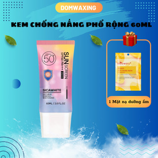 Kem chống nắng phổ rộng Sica White 60ML, SPF50 PA+++, dưỡng trắng da, chống nắng đa tầng,