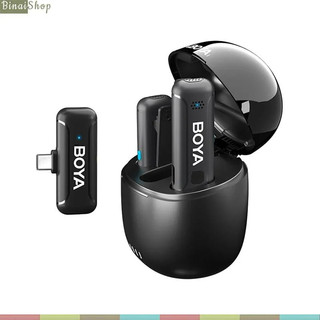 Boya by-wm3t-u2/by-wm3t-d2,micro cài áo không dây 2.4ghz cho điện thoại ios, android , sử dụng 10 giờ , phạm vi thu 100m